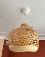 Hanglamp, bamboe 45cm, incl witte plafondkap, Ophalen, Gebruikt, Hout, Minder dan 50 cm