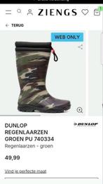 Dunlop legerprint laarzen, Ophalen of Verzenden, Groen, Regenlaarzen, Zo goed als nieuw