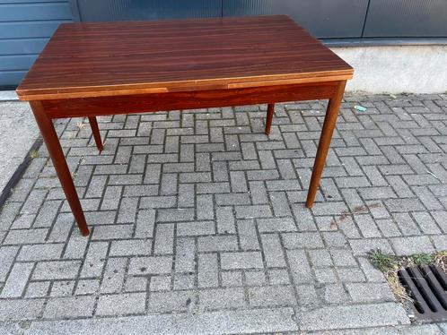 Palissander eettafel uitschuif jaren 60 vintage retro €135, Huis en Inrichting, Tafels | Eettafels, Gebruikt, 50 tot 100 cm, 100 tot 150 cm
