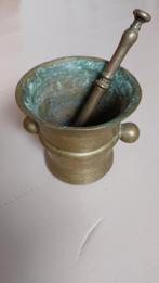 Antieke Bronzen Vijzel met Stamper, Ophalen of Verzenden, Brons