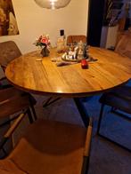 Ronde mangohouten eettafel 150 doorsnee, Huis en Inrichting, Ophalen, 100 tot 150 cm, Rond, Zo goed als nieuw