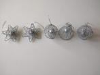 Losse Zilverkleurige kerstballen onbreekbaar,bal, klok, ster, Ophalen of Verzenden, Zo goed als nieuw