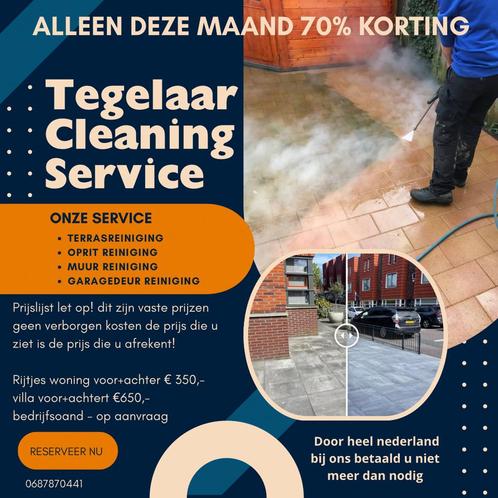 Vieze tuintegels wij maken ze schoon voor €350 vaste prijs, Tuin en Terras, Tegels en Klinkers, Nieuw, Terrastegels, Beton, 10 m² of meer