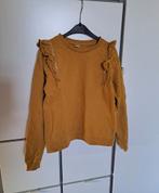 Okergele mosterdgele trui met ruffles gouden pailletten 146, Kinderen en Baby's, Zeeman, Meisje, Trui of Vest, Ophalen of Verzenden