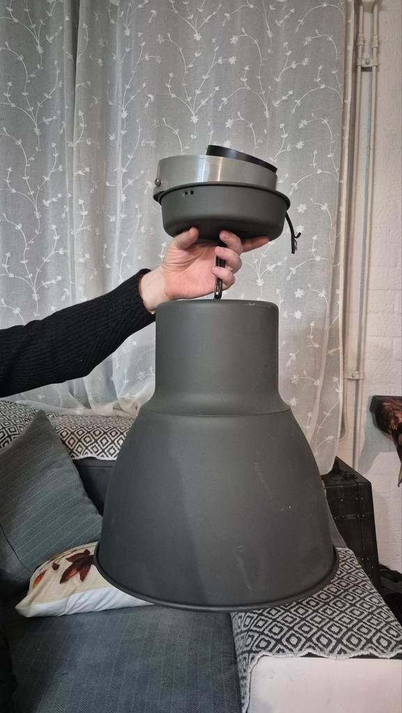 Donkergrijze Klassieke Kroonluchter, Huis en Inrichting, Lampen | Hanglampen, Gebruikt, Minder dan 50 cm, Metaal, Ophalen of Verzenden