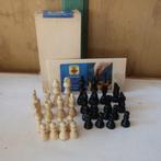 Schaakstukken schaakset hout Staunton Longfield in kistje, Ophalen of Verzenden, Gebruikt, Staunton