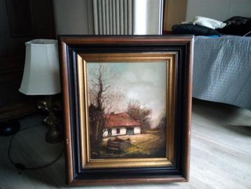 Schilderij: Huisje met rieten    beschikbaar voor biedingen