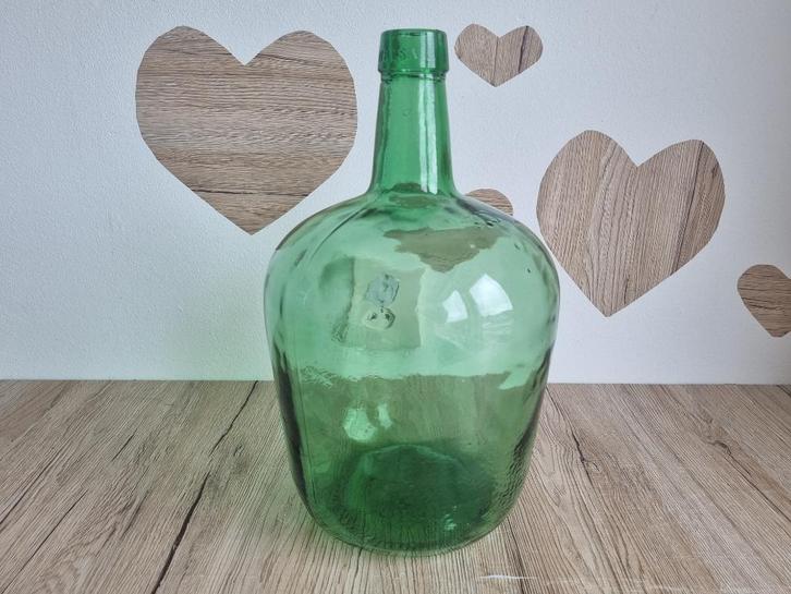 Prachtige Grote Vintage Gist Wijn Fles Dame Jeanne Veresa, Antiek en Kunst, Antiek | Glas en Kristal, Verzenden