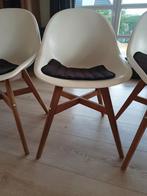 4 Ikea kuipstoelen, Gebruikt, Wit, Vier, Modern