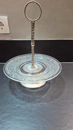 Vintage Etage Schaal met Zilveren Details, Huis en Inrichting, Ophalen, Gebruikt