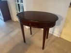 Antiek bijzettafel of sidetable, Huis en Inrichting, Tafels | Sidetables, Ophalen, Gebruikt, Ovaal, Overige houtsoorten