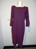 Ladress aubergine paarse stretch jurk travel Als Nieuw M, Maat 38/40 (M), Verzenden, Paars, Zo goed als nieuw