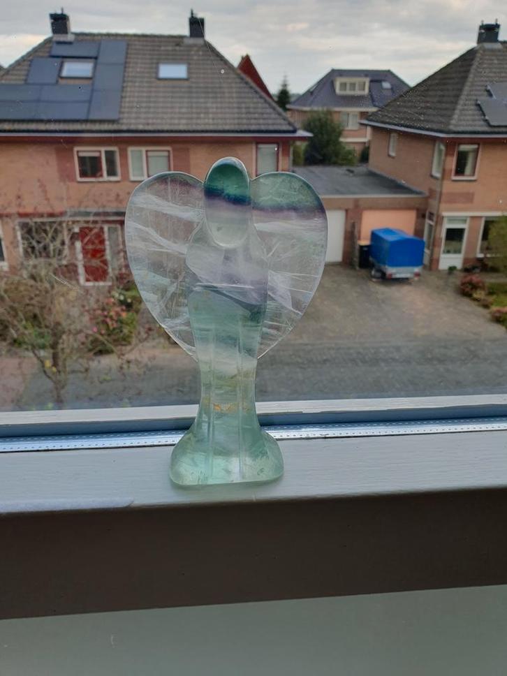 Grote 16,5cm fluoriet edelsteen Engel nr.3, Antiek en Kunst, Kunst | Overige Kunst, Ophalen of Verzenden