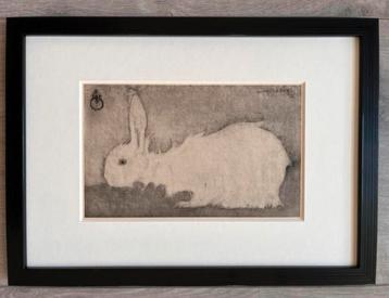 Jan Mankes 1889-1920 / Heliogravure Wit Konijntje 1923 beschikbaar voor biedingen