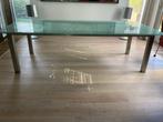 Glazen Eetkamertafel - 2,5 m x 1,1 m - zeer goede staat, Huis en Inrichting, Ophalen, 100 tot 150 cm, 200 cm of meer, Vijf personen of meer