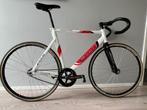 Baanfiets | Fuji Track Pro 58cm wit, Fietsen en Brommers, Fietsen | Racefietsen, Gebruikt, Heren, Aluminium, 57 tot 61 cm
