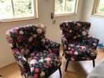 Twee gebloemde sierfauteuils in perfecte staat, Huis en Inrichting, Fauteuils, Ophalen, Romantisch, 75 tot 100 cm, Zo goed als nieuw