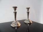 Art Deco Engelse Kandelaars, verzilverd, Antiek en Kunst, Antiek | Kandelaars, Ophalen of Verzenden, Zilver