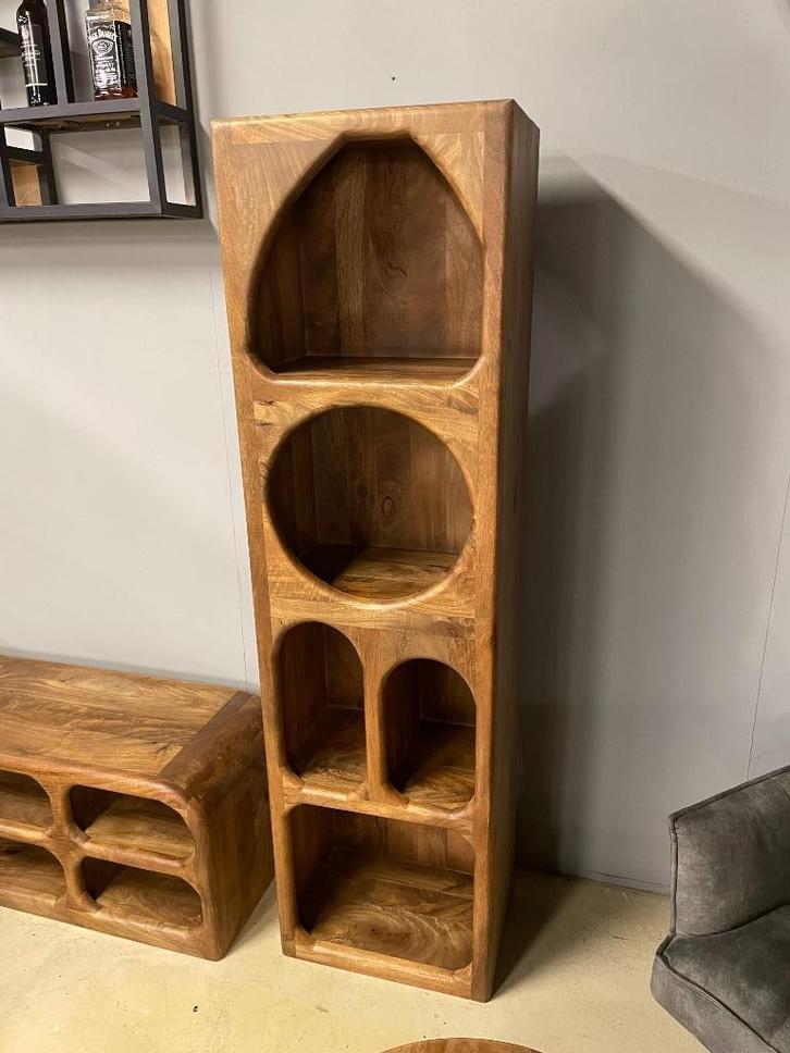 MANGO BOEKENKAST VOORRAAD JAPANDI LEEGVERKOOP ! 499 SALE, Huis en Inrichting, Stoelen, Nieuw, Vier, Hout, Metaal, Bruin, Ophalen