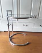 Art Deco stijl chromen bijzettafel, Minder dan 55 cm, Rond, Art Deco, Ophalen