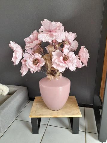Mooie vaas Tugela pastel pink...met poppy bloemen roze beschikbaar voor biedingen