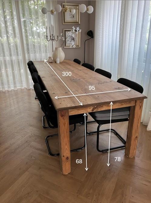 Franse Eettafel - 10 Personen - Landelijke Stijl, Huis en Inrichting, Tafels | Eettafels, Zo goed als nieuw, 50 tot 100 cm, 200 cm of meer