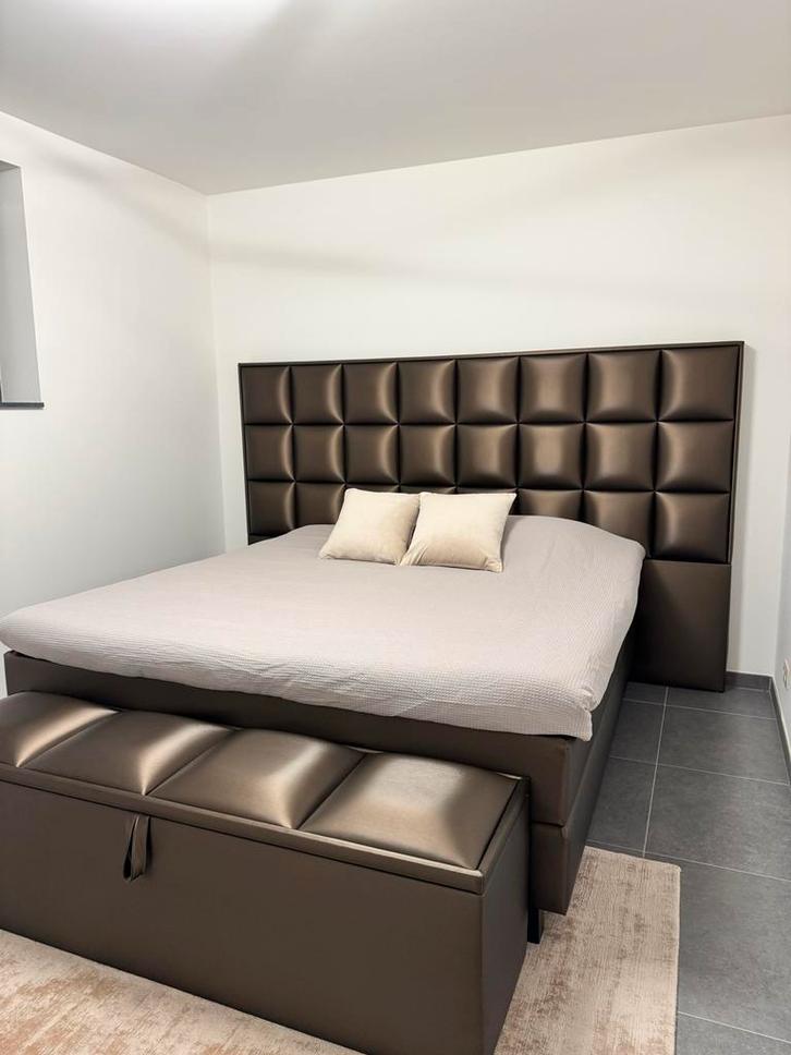 Boxspring XXL 180x200 + Dekenkist - Compleet!, Huis en Inrichting, Slaapkamer | Bedden, Nieuw, Tweepersoons, 180 cm, 200 cm, Stof