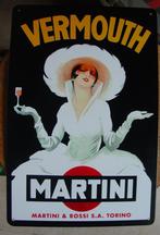 MARTINI  REKLAME -METAAL-, Ophalen of Verzenden, Gebruikt, Reclamebord