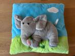 Kussen met olifant - pluche - heerlijk zacht, Ophalen of Verzenden, Zo goed als nieuw, Olifant