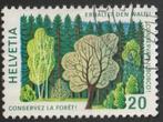 Zwitserland 1976 1069 Bescherm het bos, Gest, Postzegels en Munten, Postzegels | Europa | Zwitserland, Ophalen of Verzenden, Gestempeld