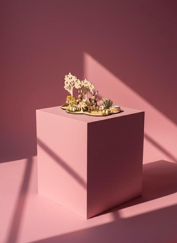 Grote houten paasdecoratie Weltbild - Hasengarten, Huis en Inrichting, Woonaccessoires | Wanddecoraties, Zo goed als nieuw, Ophalen of Verzenden