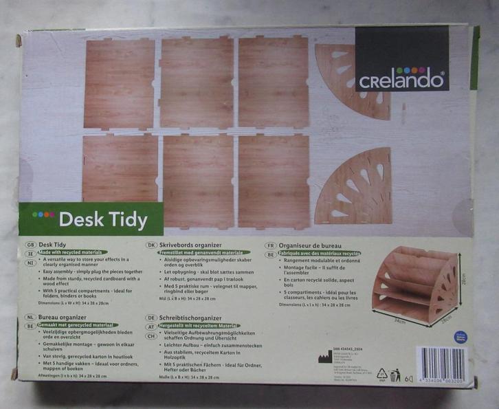 Bureau organizer recycled karton in houtlook, nieuw, Diversen, Bureau-accessoires, Nieuw, Ophalen of Verzenden