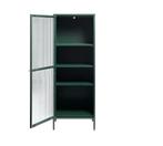 by fonQ Opal Vitrinekast - H 160 cm - Olijfgroen | €399, nu, Byfonq, Byfonq, Nieuw, Glas