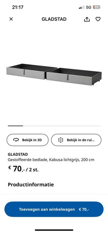 Gladstad bedlade 1x nieuw in doos beschikbaar voor biedingen