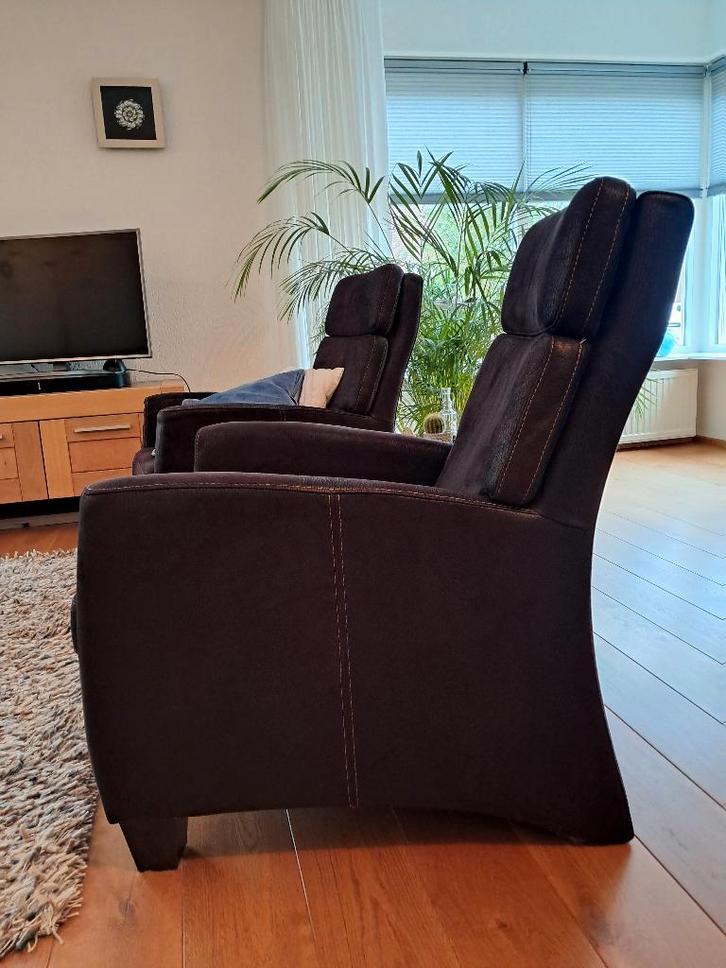 Fauteuils, Huis en Inrichting, Fauteuils, Gebruikt, Leer, 50 tot 75 cm, 75 tot 100 cm, Ophalen