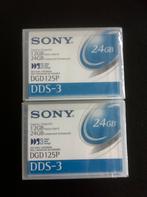 2 x Sony dds-3 data cartridge capacity: 12 gb native, 24 gb, Ophalen of Verzenden, Nieuw