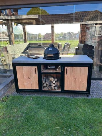 Buitenkeuken, buitengrillstation, big green egg tafel kamado beschikbaar voor biedingen