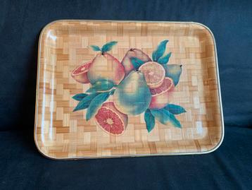 Vintage geweven dienblad, jaren '60/'70 beschikbaar voor biedingen