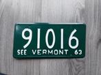 Kentekenplaat 1963 Vermont USA Nummerplaat Nummerbord, Ophalen of Verzenden, Zo goed als nieuw, Auto's