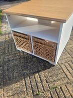 Ikea salontafel met 2 rieten manden, Huis en Inrichting, Tafels | Salontafels, Ophalen, 50 tot 100 cm, 50 tot 75 cm, Vierkant