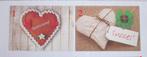 1.Kaarten van Nederlandse hartstichting met envelop, 2 stuks, Ongelopen, Ophalen of Verzenden