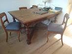 Vier stoelen mahoni evt. met tafel, Huis en Inrichting, Complete eetkamers, 4 tot 6 stoelen, Gebruikt, Antique, Ophalen