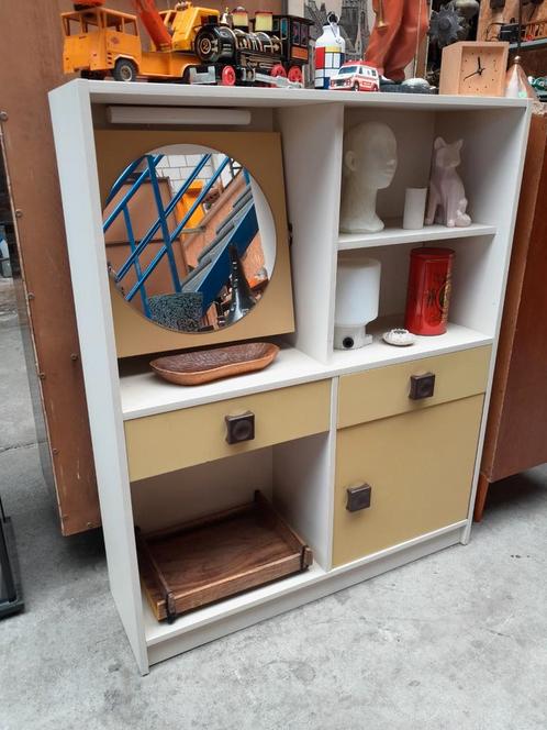 Vintage retro kast met spiegel - Cool Vintage, Huis en Inrichting, Kasten | Overige, Ophalen