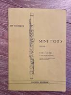 Mini Trio's voor Fluit deel 1 - Jan van Beekum, Gebruikt, Klassiek, Dwarsfluit of Piccolo, Ophalen of Verzenden