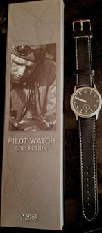 Nieuw Atlas pilot watch horloge cijfers lichten op in donker, Ophalen of Verzenden, Nieuw, Leer, Overige merken