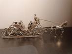 Miniatuur Zilveren Paard met Arreslee - J. Weeda, Antiek en Kunst, Ophalen of Verzenden