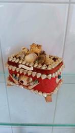 Antieke Sierdoos met echte schelpen., Antiek en Kunst, Verzenden