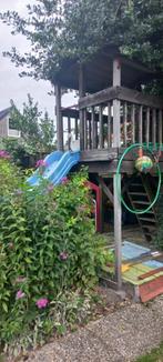 speelhuisje/ glijbaan, Kinderen en Baby's, Speelgoed | Buiten | Speelhuisjes, Ophalen, Gebruikt, Hout
