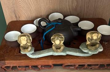 Origineel Chinese theeset theepotjes aardewerk kopjes beschikbaar voor biedingen
