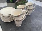 6 kop en schotels WEDGWOOD BRIAR ROSE, Huis en Inrichting, Ophalen of Verzenden, Porselein, Wedgwood, Kop(pen) en/of Schotel(s)